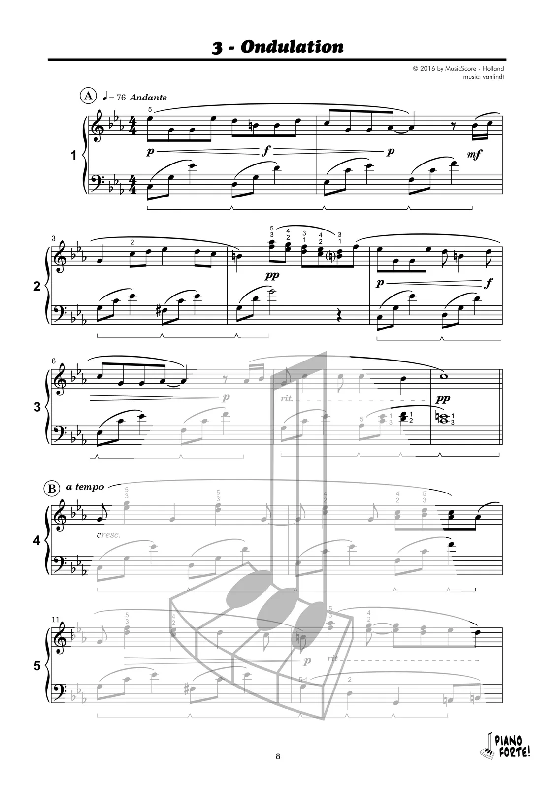 Voorbeeldpagina uit Piano Forte! 7