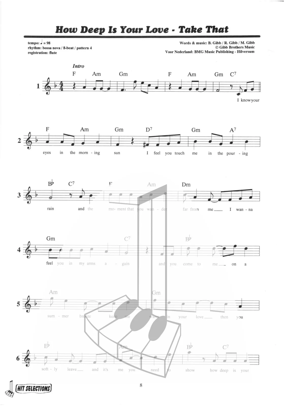 Voorbeeldpagina uit Hit Selections