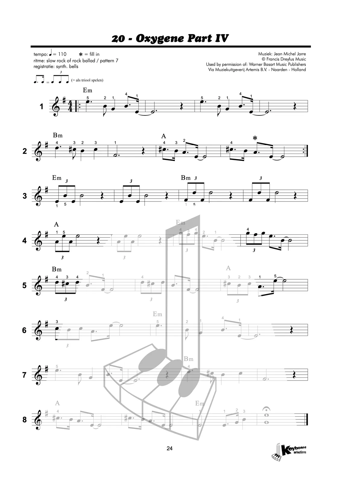 Voorbeeldpagina uit Keyboard Selections 5
