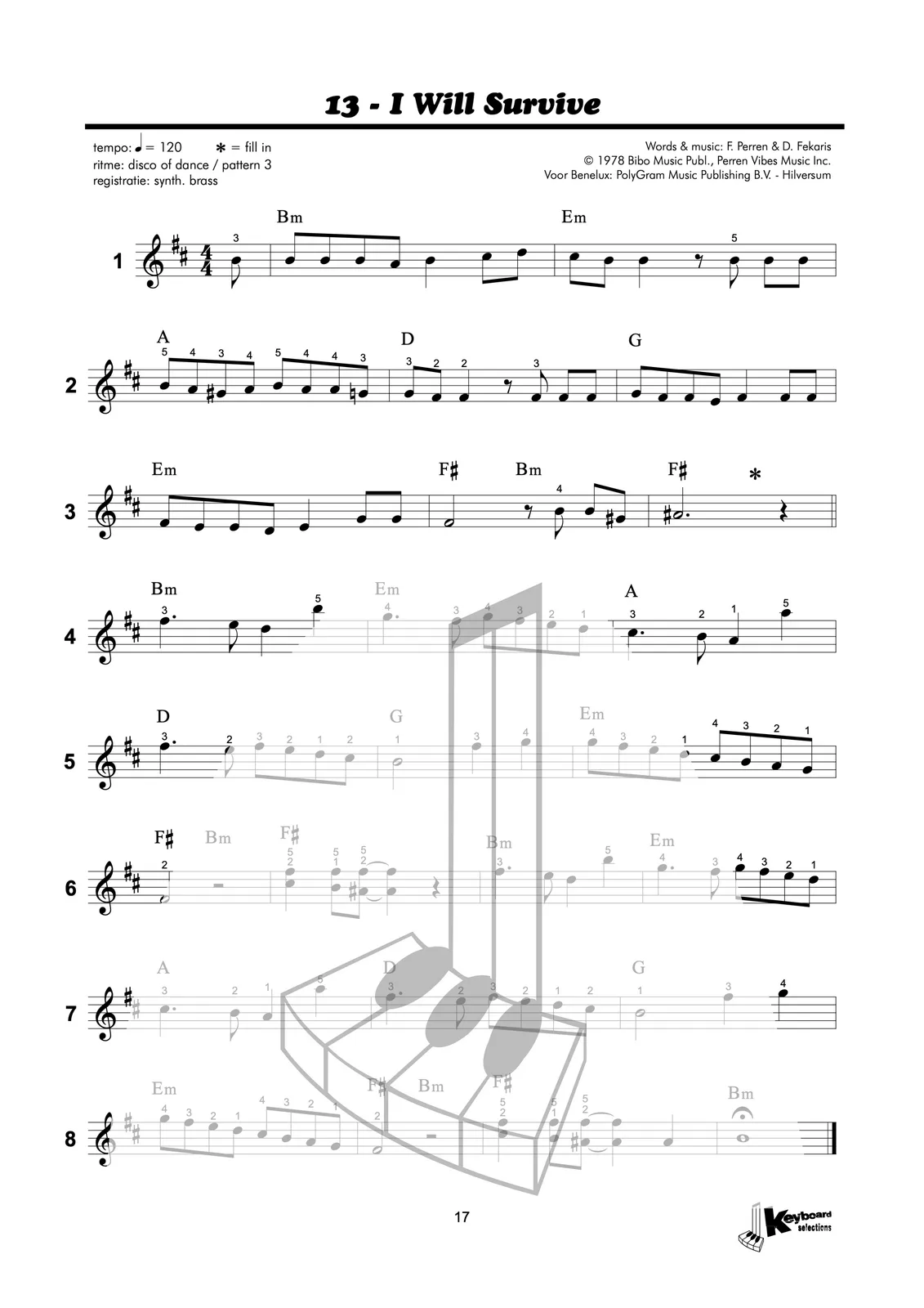 Voorbeeldpagina uit Keyboard Selections 6