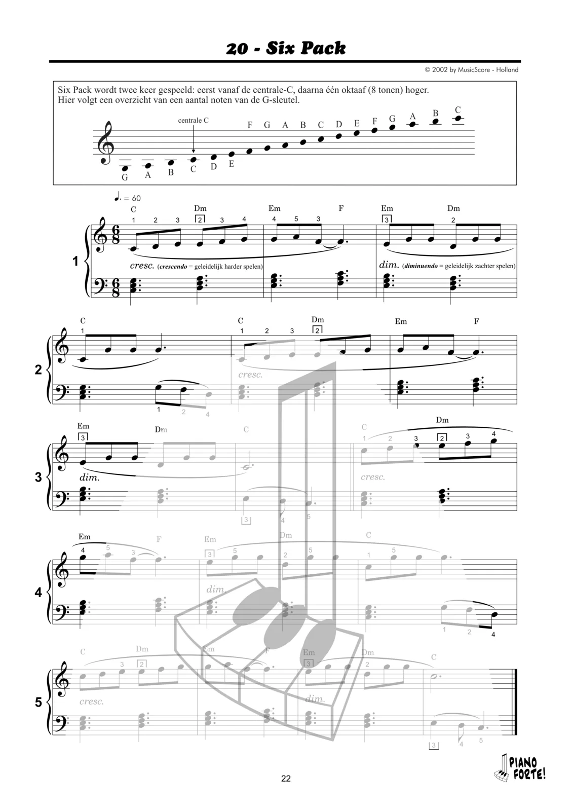 Voorbeeldpagina bladmuziek: Blues
