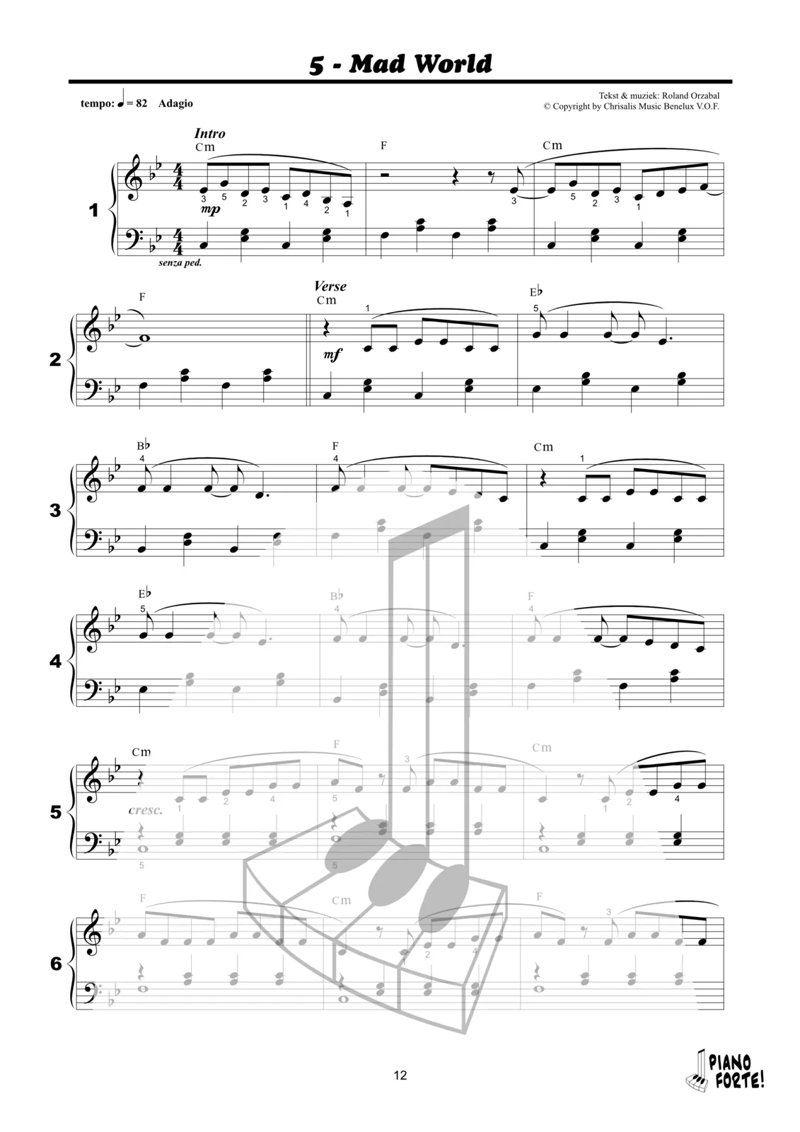 Voorbeeldpagina uit Piano Forte! 5