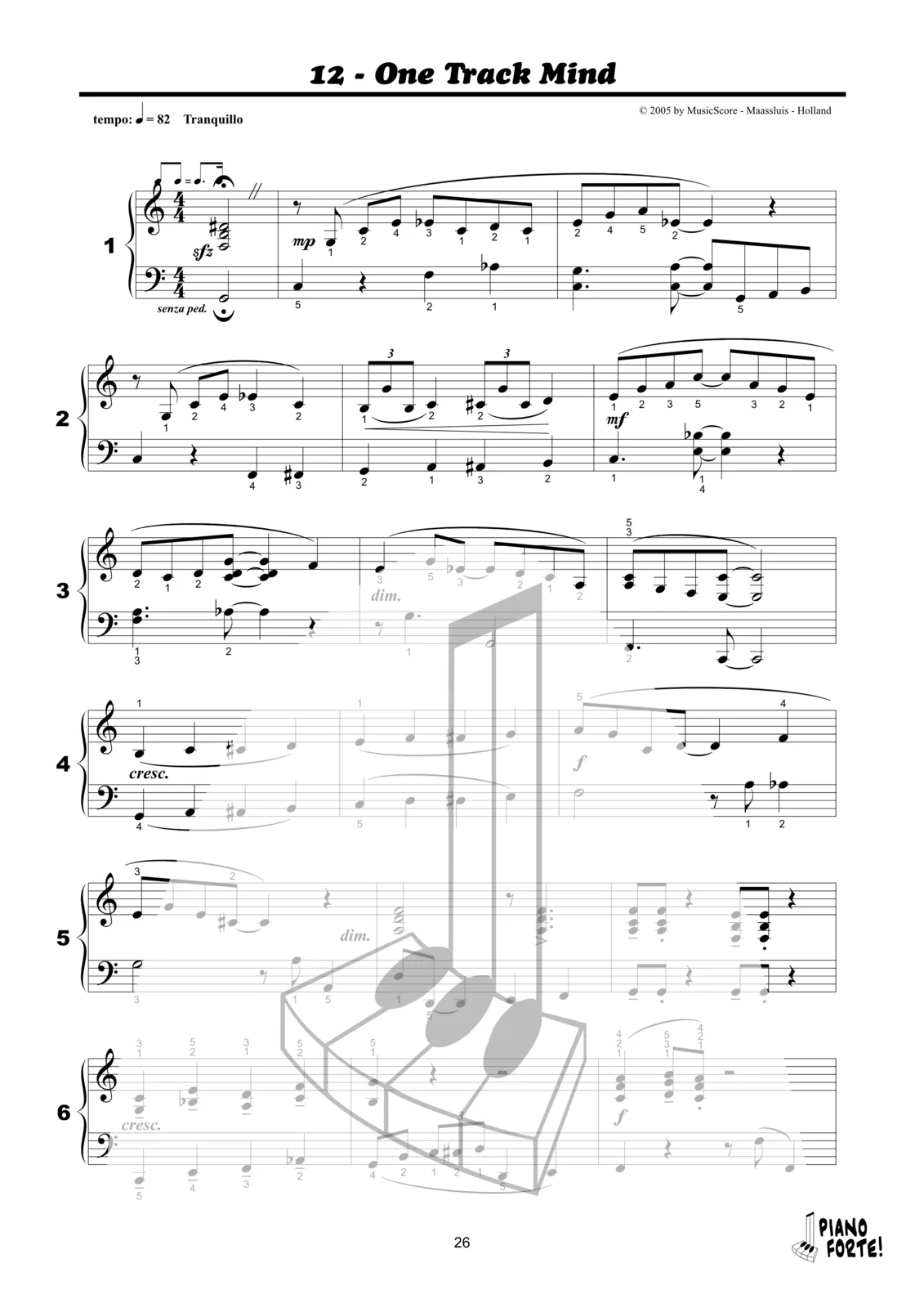 Voorbeeldpagina uit Piano Forte! 5