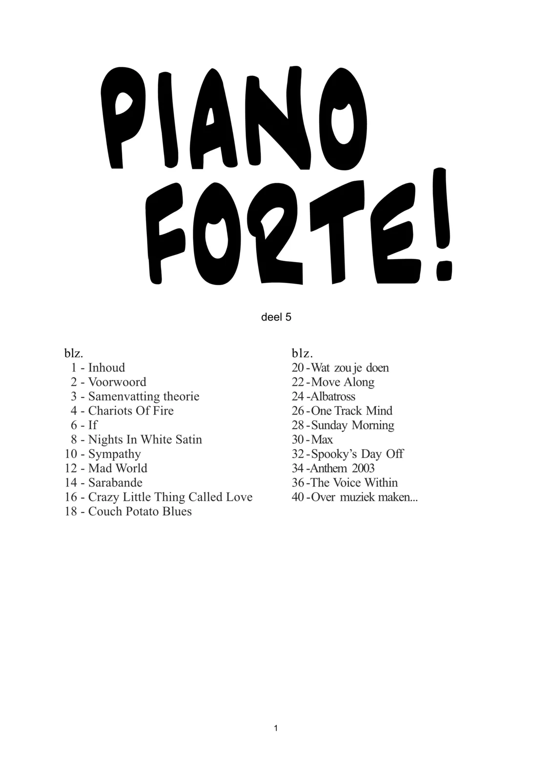 Voorbeeldpagina uit Piano Forte! 5