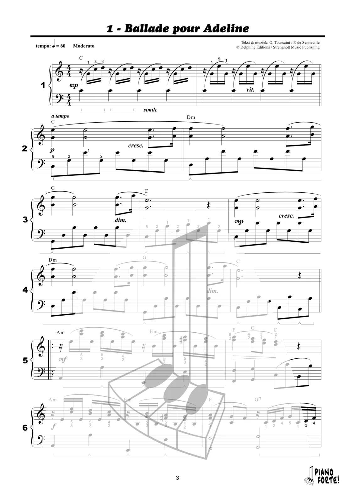 Voorbeeldpagina uit Piano Forte! 6